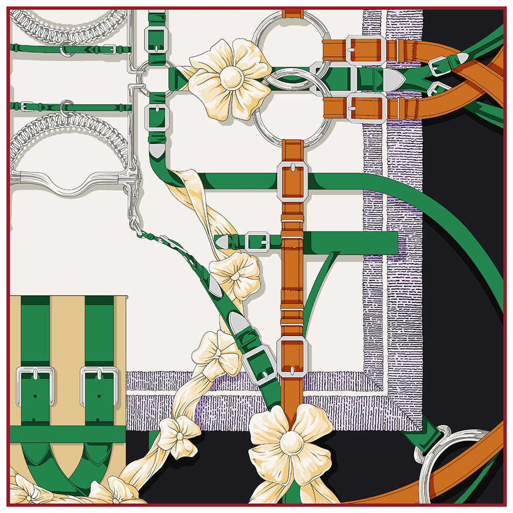 90 سنتيمتر تصميم جديد حزام حك  - مراجعة Silk Scarf Square وسعره