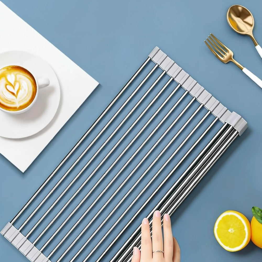 رف تجفيف أطباق من الفولاذ المق - مراجعة Women Kitchen Accessories وسعره