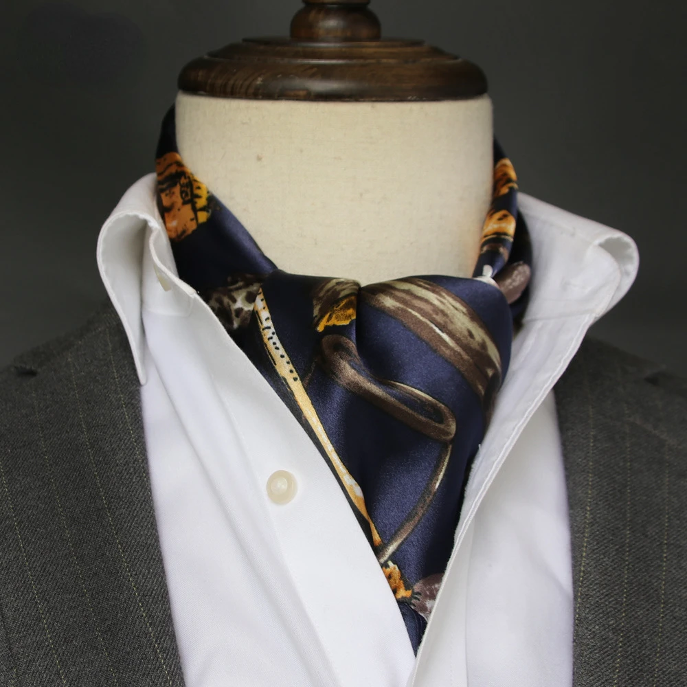 وشاح حريري رجالي بريطاني، منشف - مراجعة Silk Scarf Square وسعره